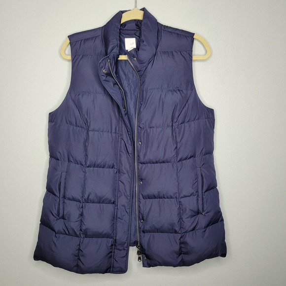 J. Jill Jackets & Blazers - M J Jill Down Puffer Vest Winter Navy Blue IC GG